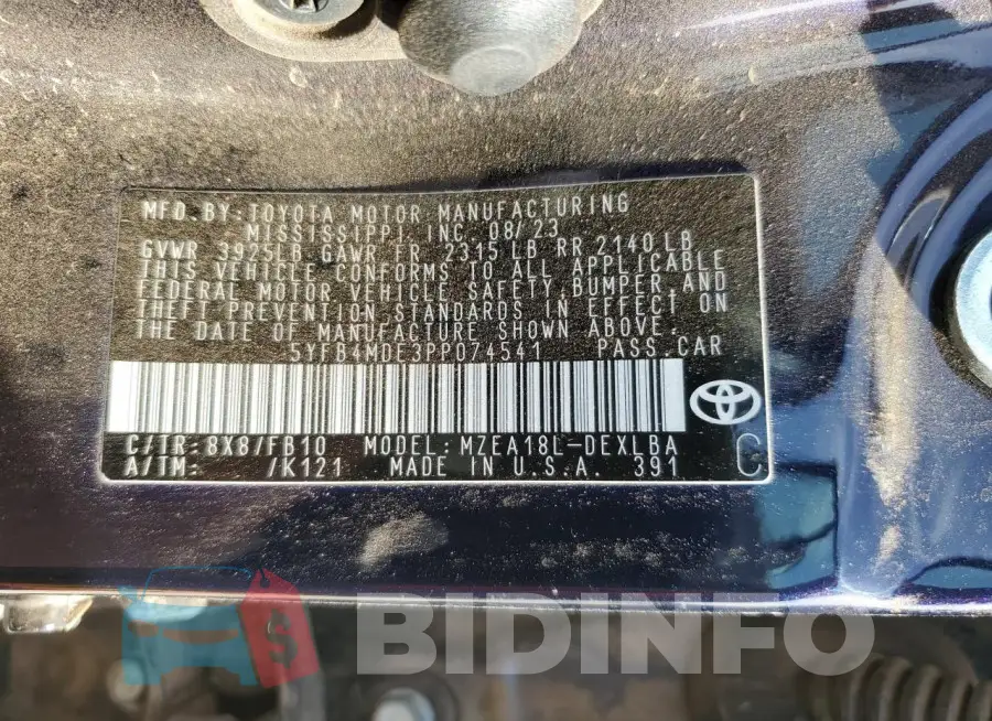 5YFB4MDE3PP074541 Photo# 13