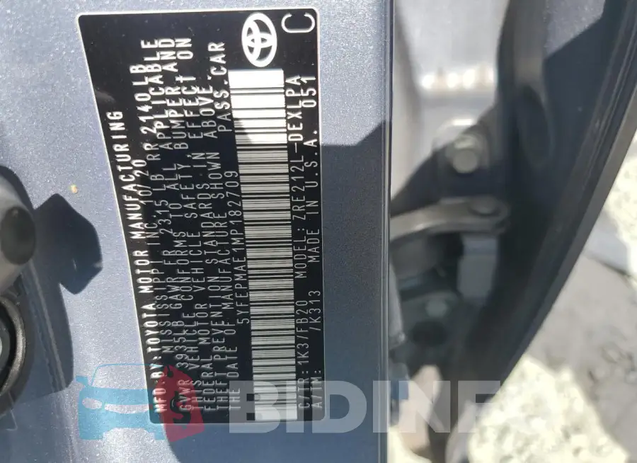 5YFEPMAE1MP182709 Photo# 12