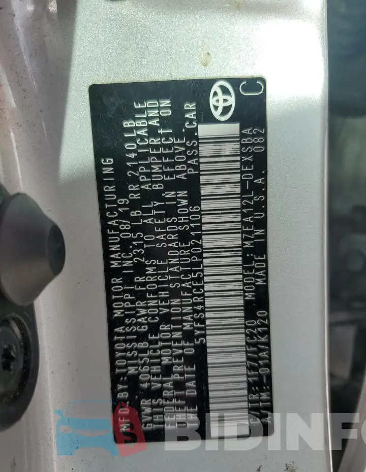5YFS4RCE5LP021106 Photo# 12