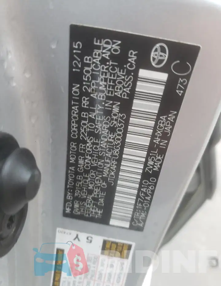 JTDKARFU8G3000373 Photo# 12