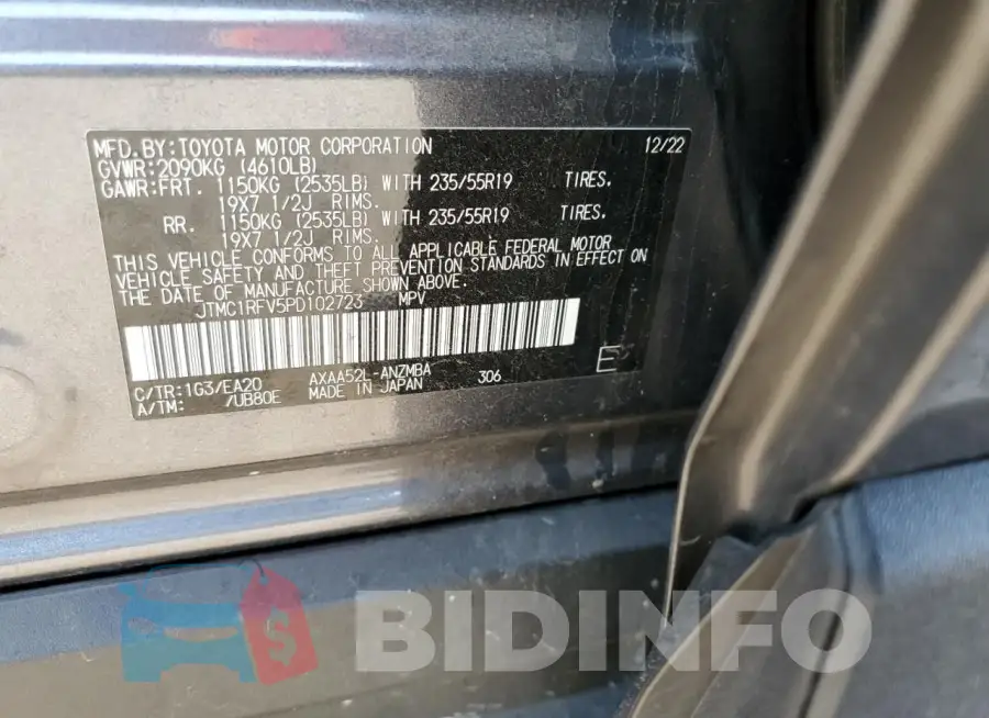 JTMC1RFV5PD102723 Photo# 13