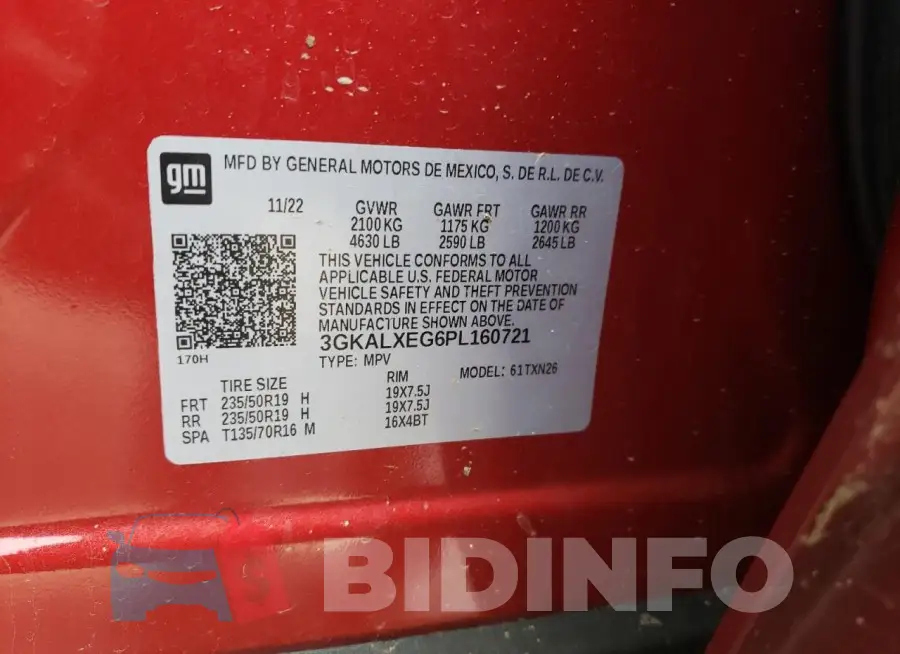 3GKALXEG6PL160721 Photo# 12