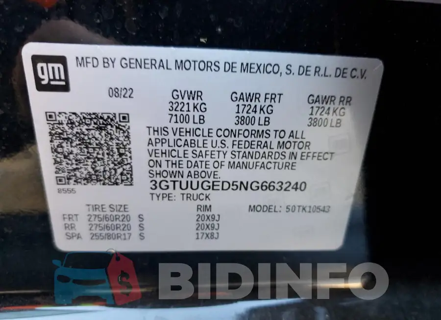 3GTUUGED5NG663240 Photo# 13