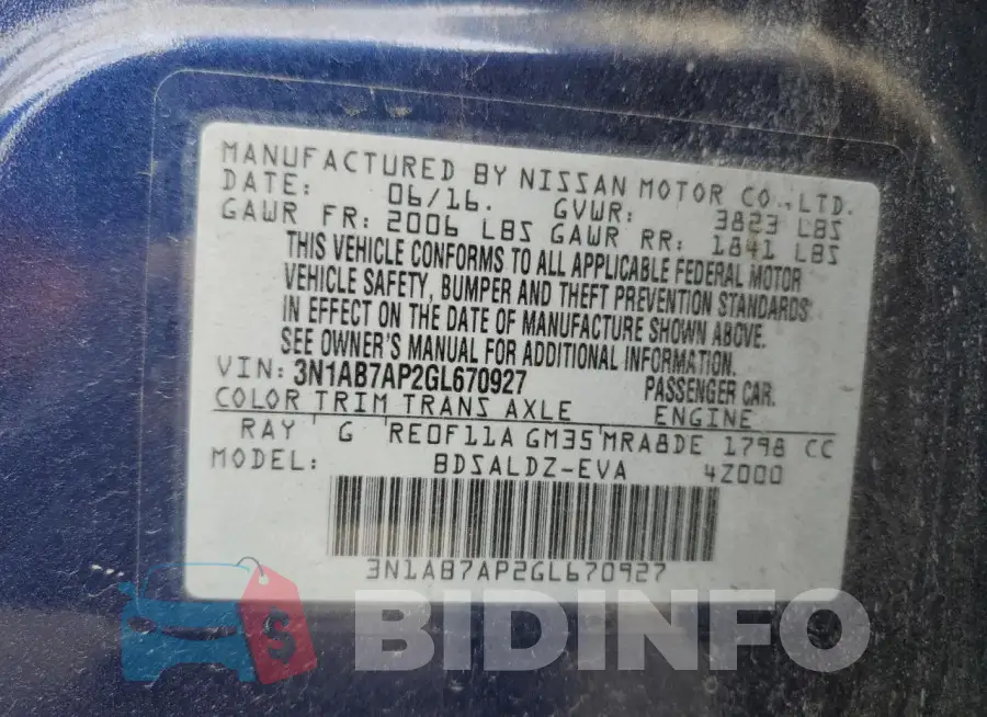 3N1AB7AP2GL670927 Photo# 12