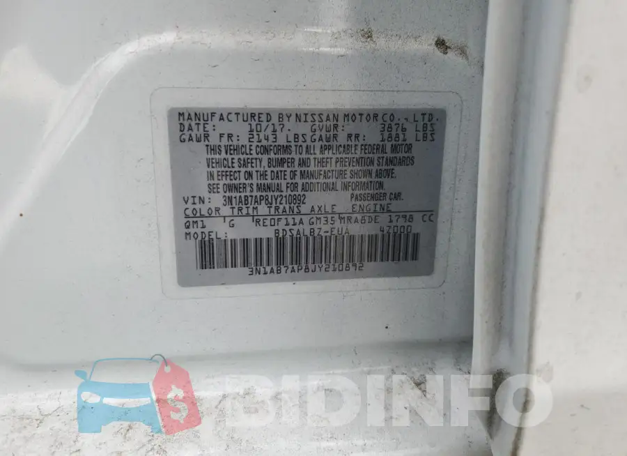 3N1AB7AP8JY210892 Photo# 12