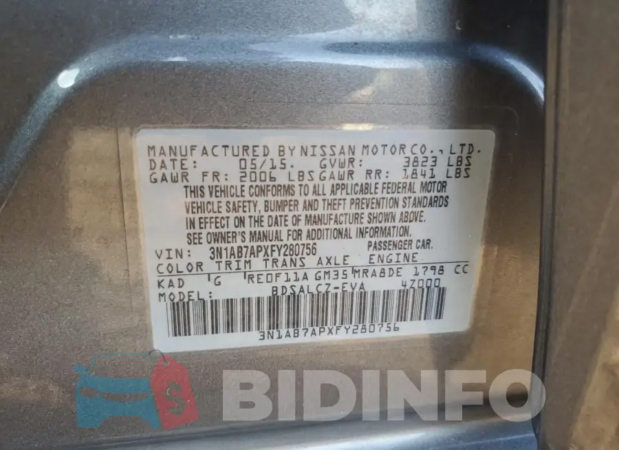 3N1AB7APXFY280756 Photo# 12