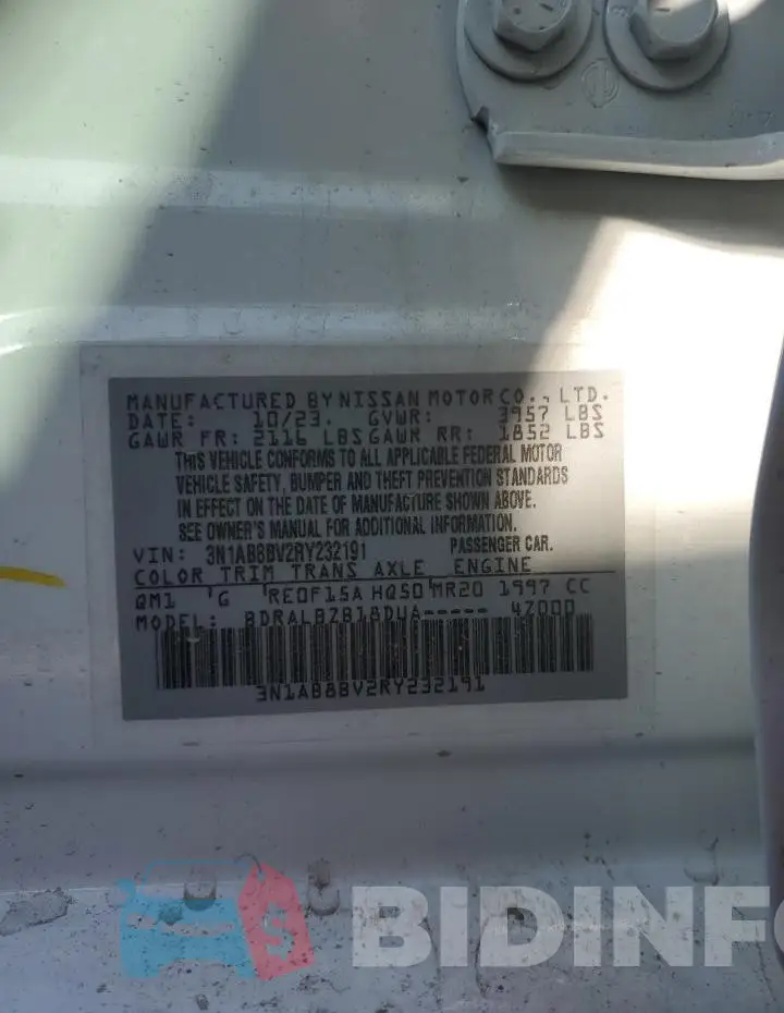 3N1AB8BV2RY232191 Photo# 13