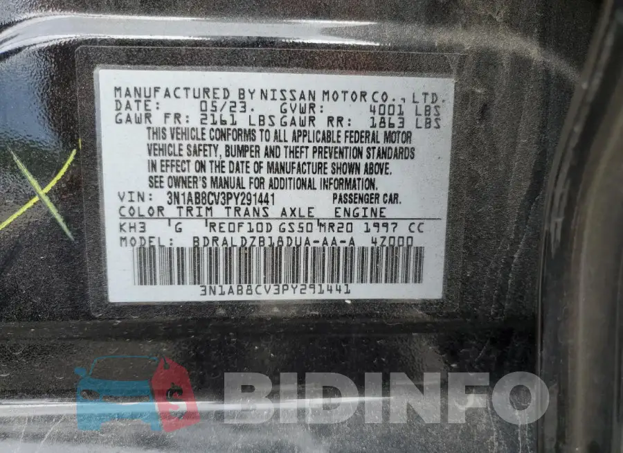 3N1AB8CV3PY291441 Photo# 12