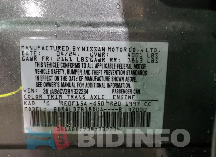 3N1AB8CV3RY332234 Photo# 13