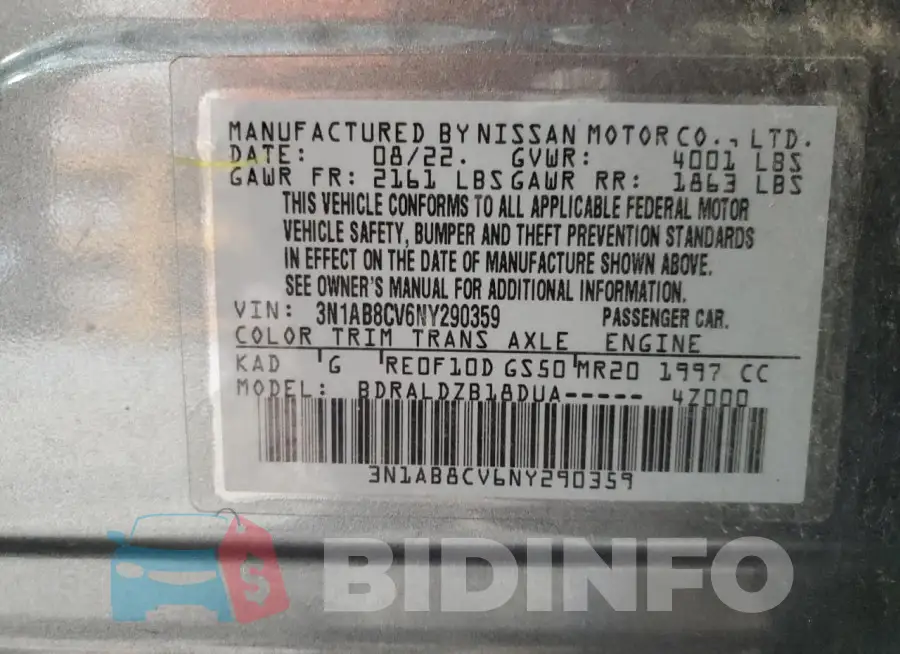3N1AB8CV6NY290359 Photo# 12