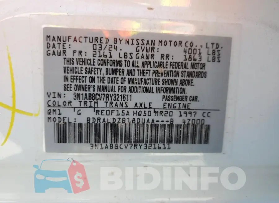 3N1AB8CV7RY321611 Photo# 12