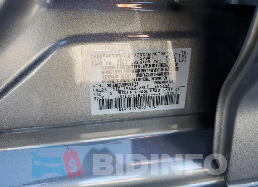 3N1AB8CV9RY249763 Photo# 13