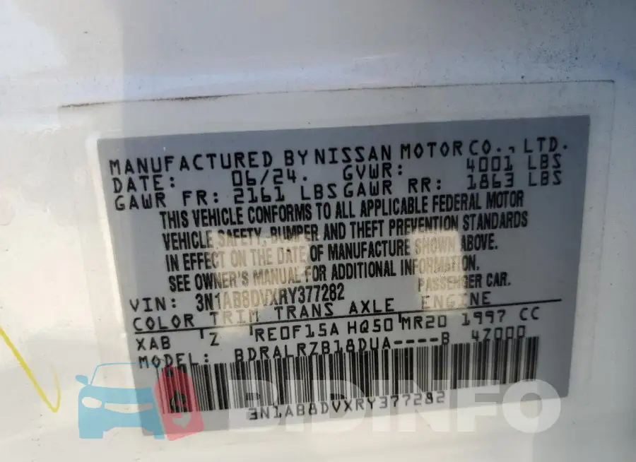 3N1AB8DVXRY377282 Photo# 13