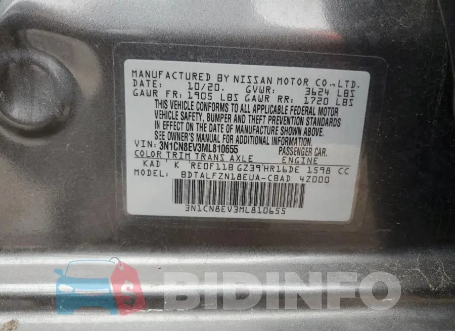 3N1CN8EV3ML810655 Photo# 12