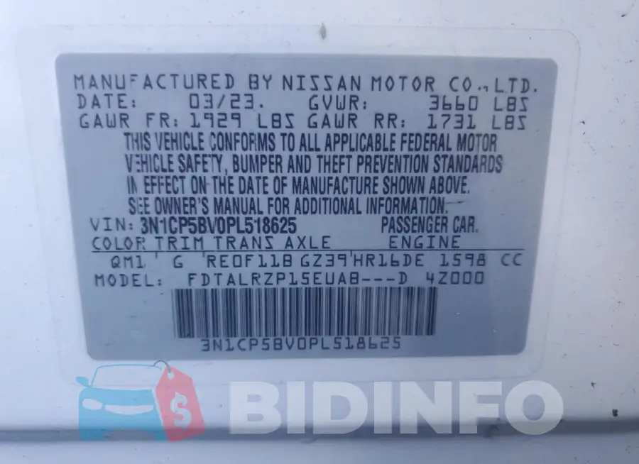 3N1CP5BV0PL518625 Photo# 13