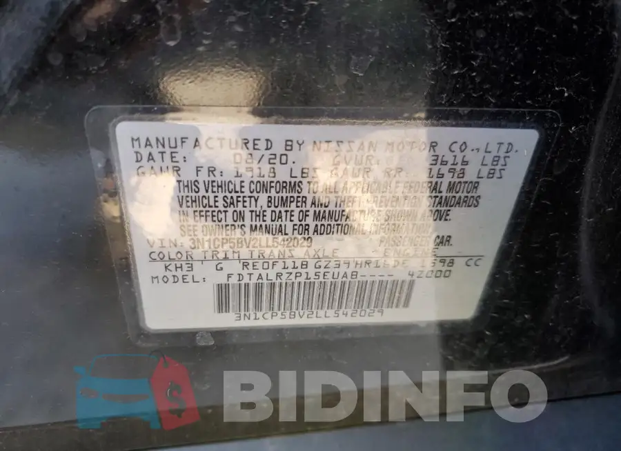 3N1CP5BV2LL542029 Photo# 13