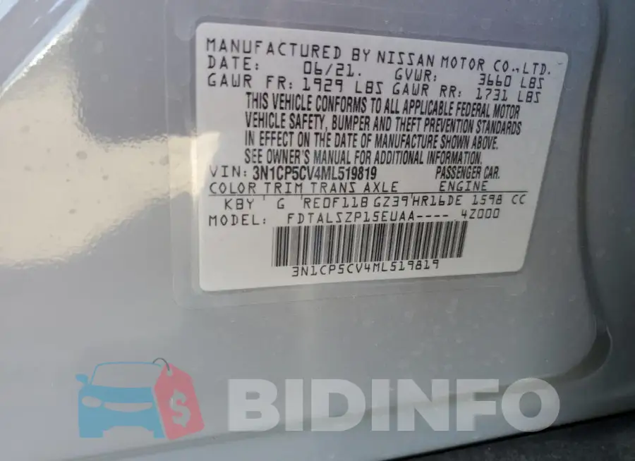 3N1CP5CV4ML519819 Photo# 13