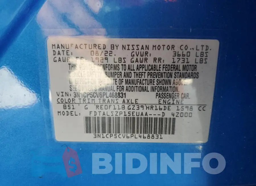 3N1CP5CV6PL468831 Photo# 14
