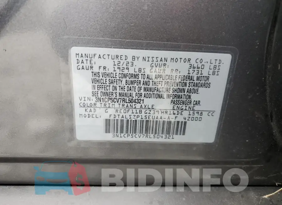 3N1CP5CV7RL504321 Photo# 13