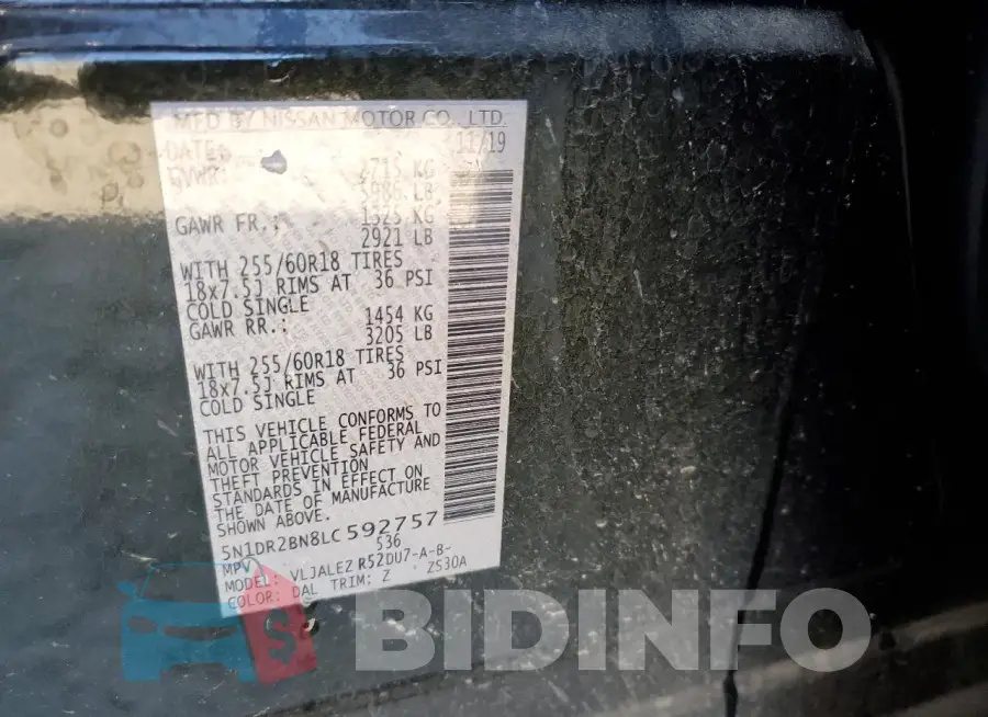 5N1DR2BN8LC592757 Photo# 13