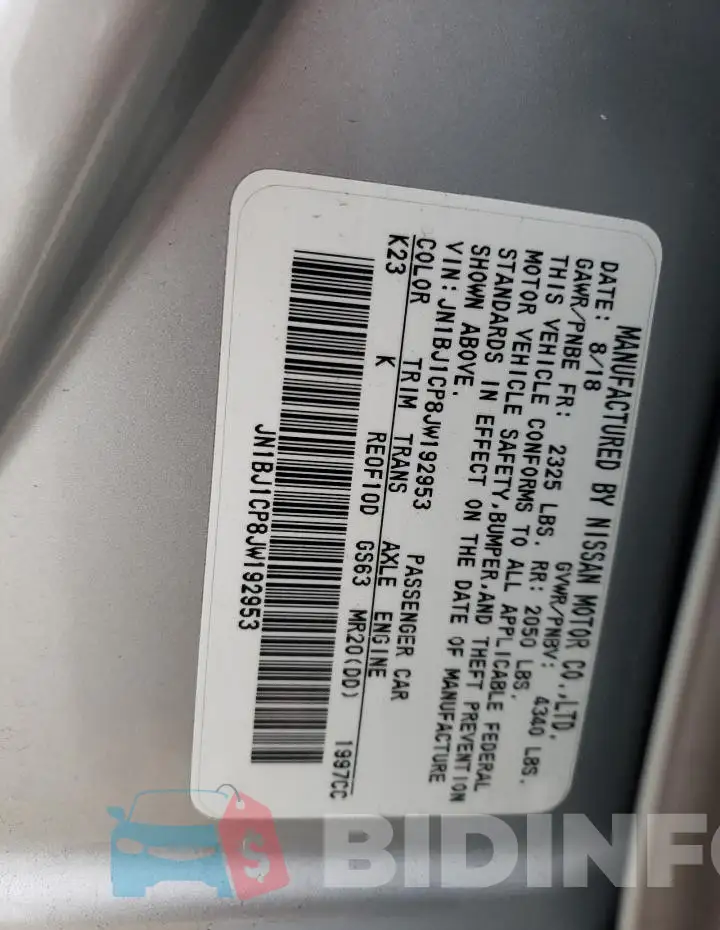 JN1BJ1CP8JW192953 Photo# 13