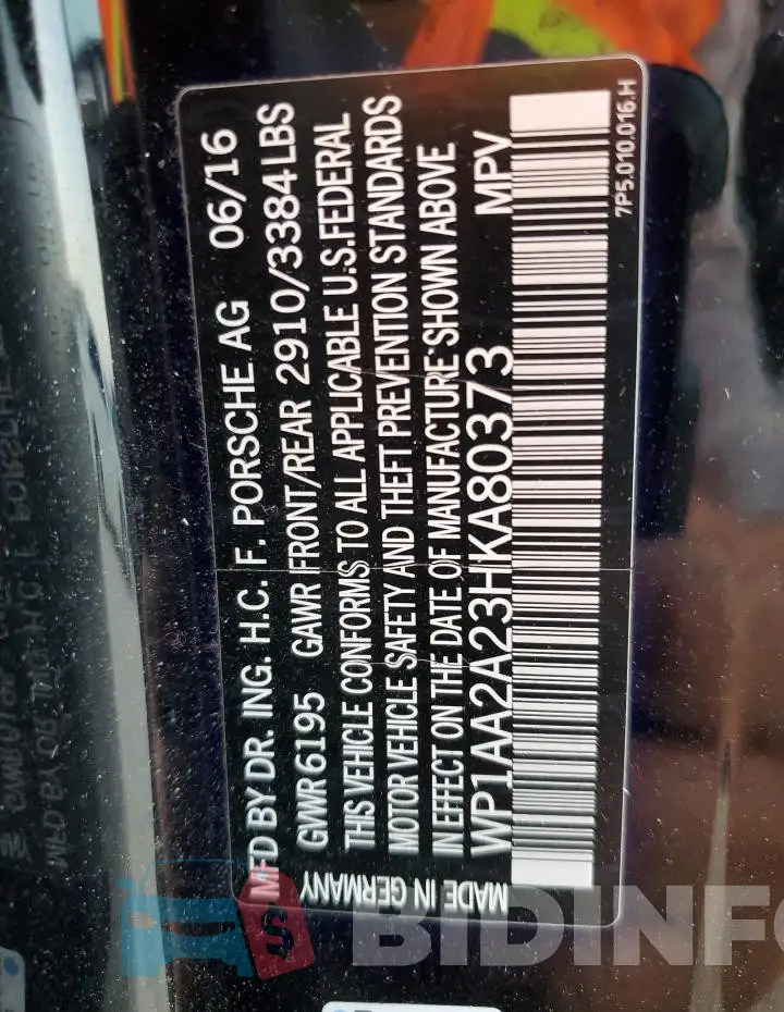 WP1AA2A23HKA80373 Photo# 14