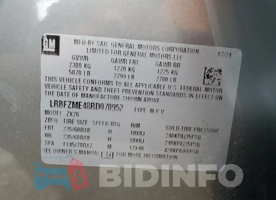 LRBFZME48RD070952 Photo# 12