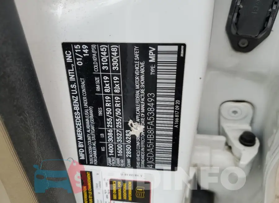 4JGDA5HB8FA538493 Photo# 13