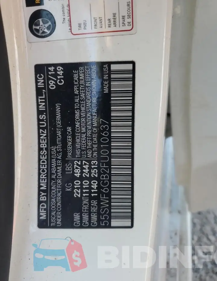 55SWF6GB2FU010637 Photo# 12
