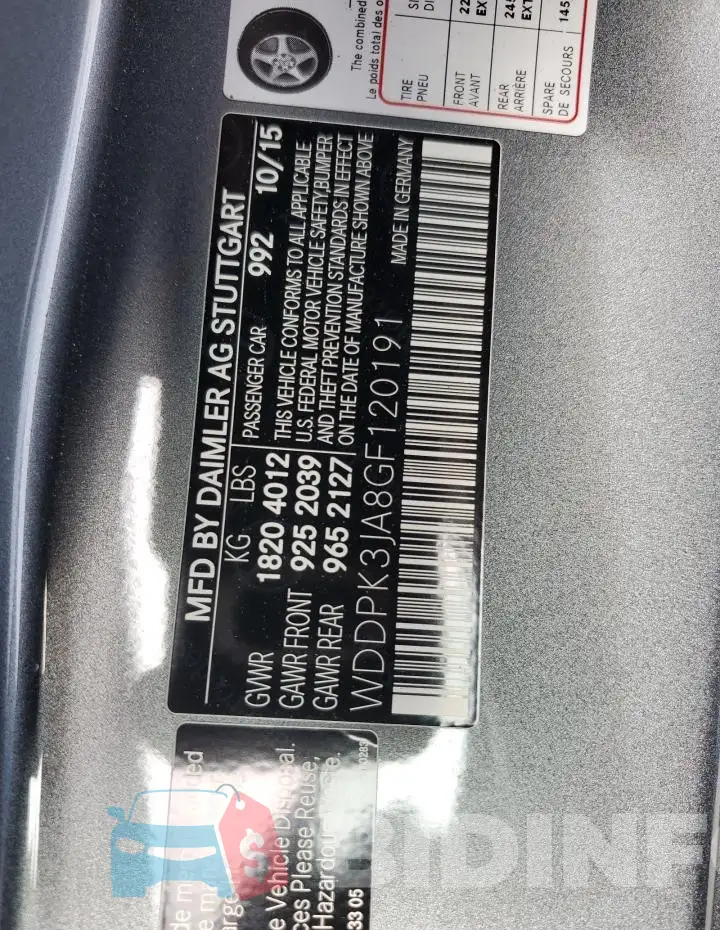 WDDPK3JA8GF120191 Photo# 12