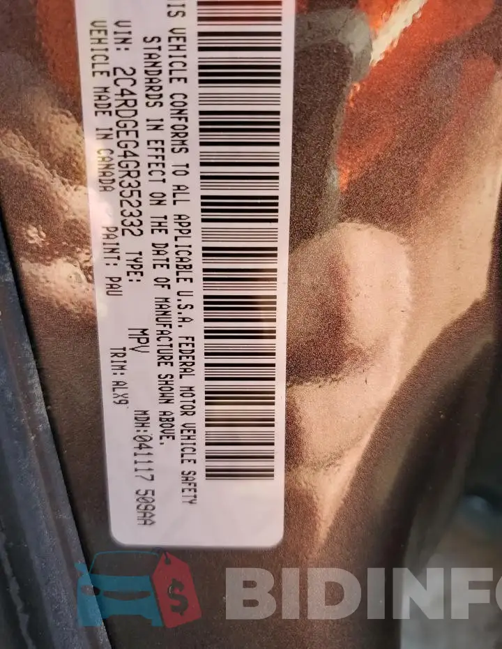 2C4RDGEG4GR352332 Photo# 14