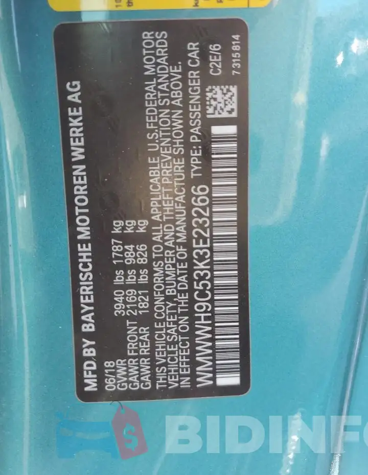 WMWWH9C53K3E23266 Photo# 13