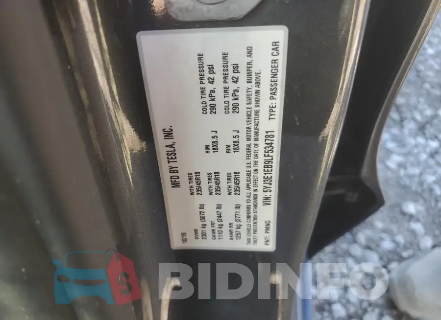 5YJ3E1EB9LF534781 Photo# 12