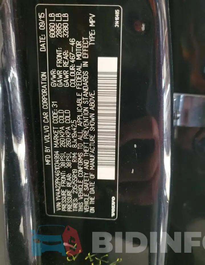 YV4A22PK4G1034994 Photo# 13