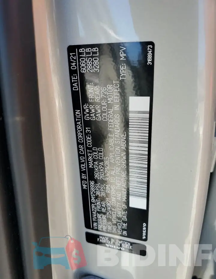 YV4A22PL6M1758996 Photo# 14