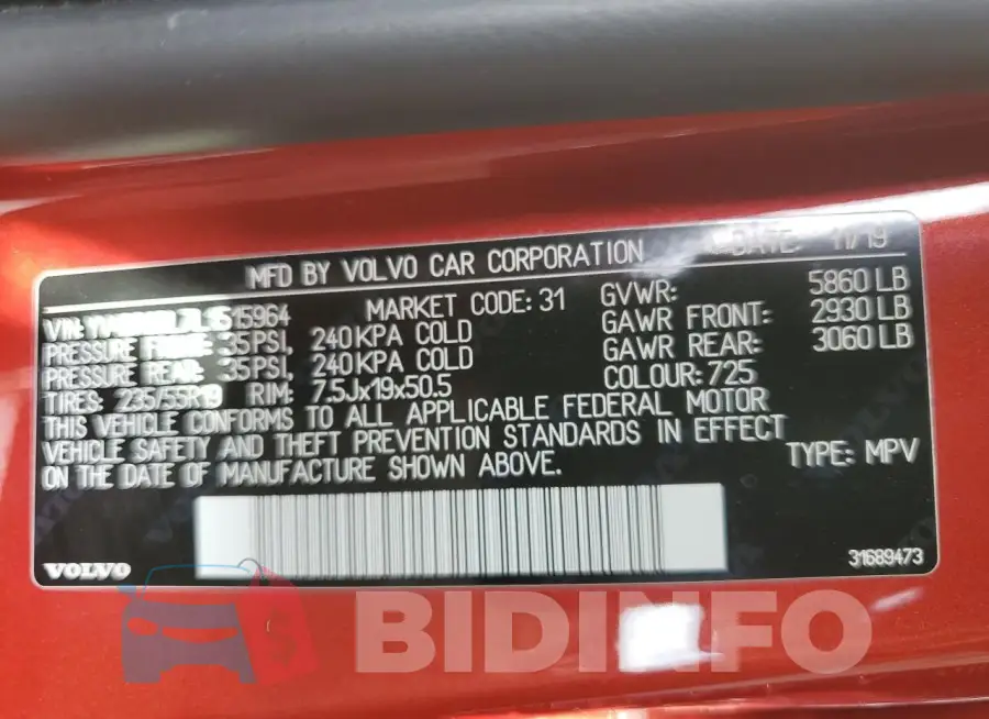 YV4BR0DL7L1515964 Photo# 14