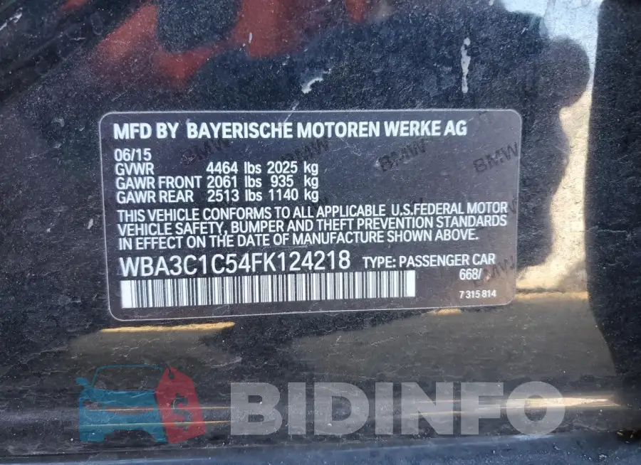 WBA3C1C54FK124218 Photo# 12