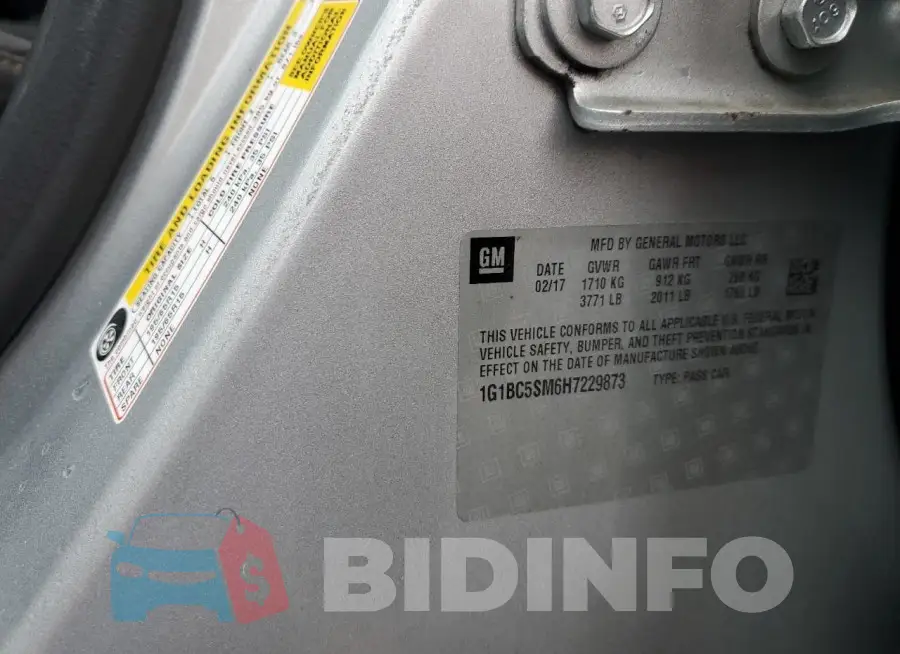 1G1BC5SM6H7229873 Photo# 12