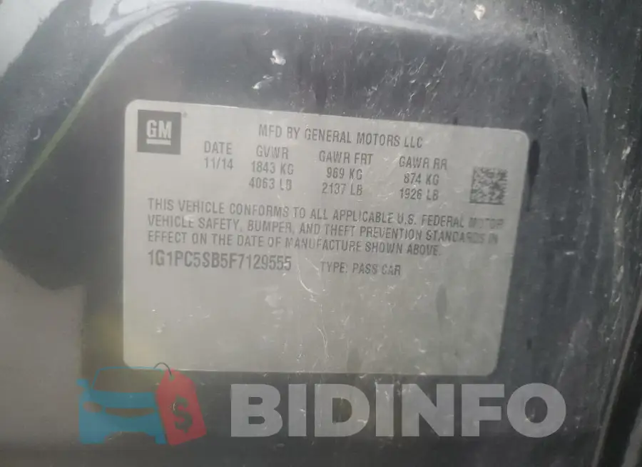 1G1PC5SB5F7129555 Photo# 12