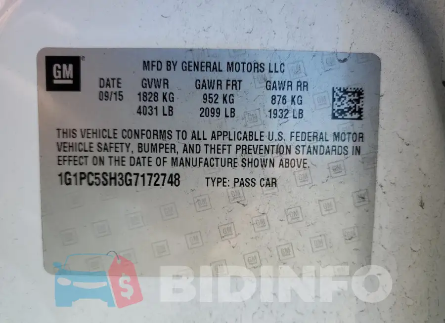1G1PC5SH3G7172748 Photo# 12