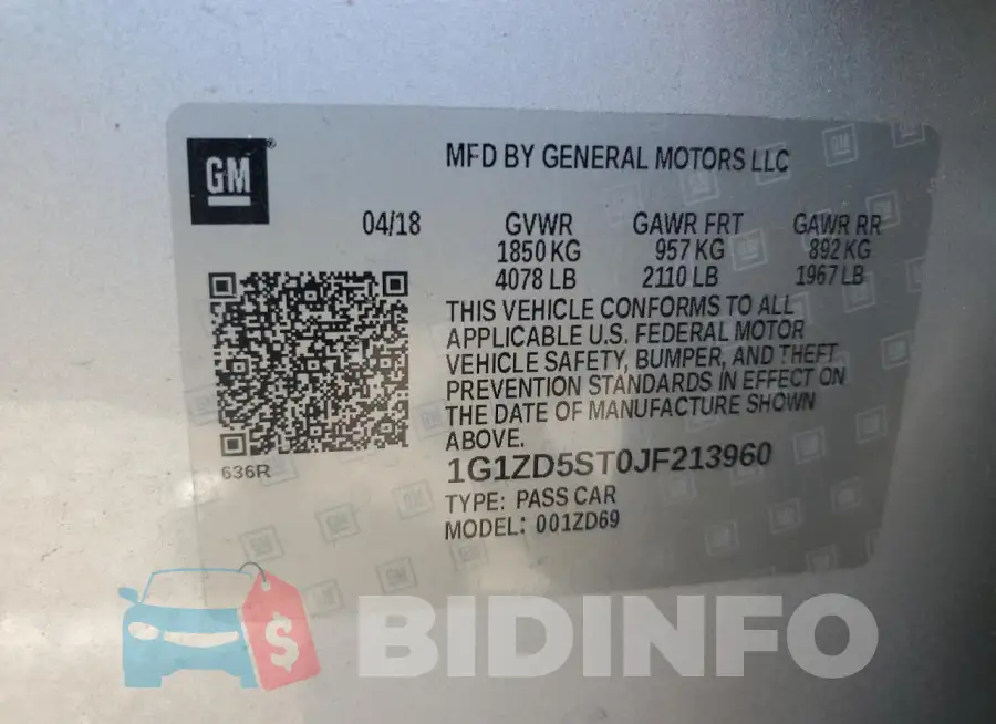 1G1ZD5ST0JF213960 Photo# 12