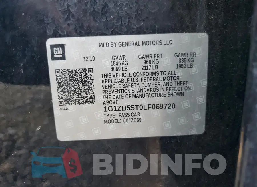 1G1ZD5ST0LF069720 Photo# 12