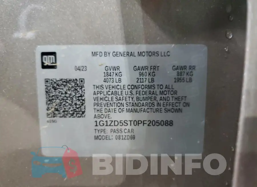 1G1ZD5ST0PF205088 Photo# 12
