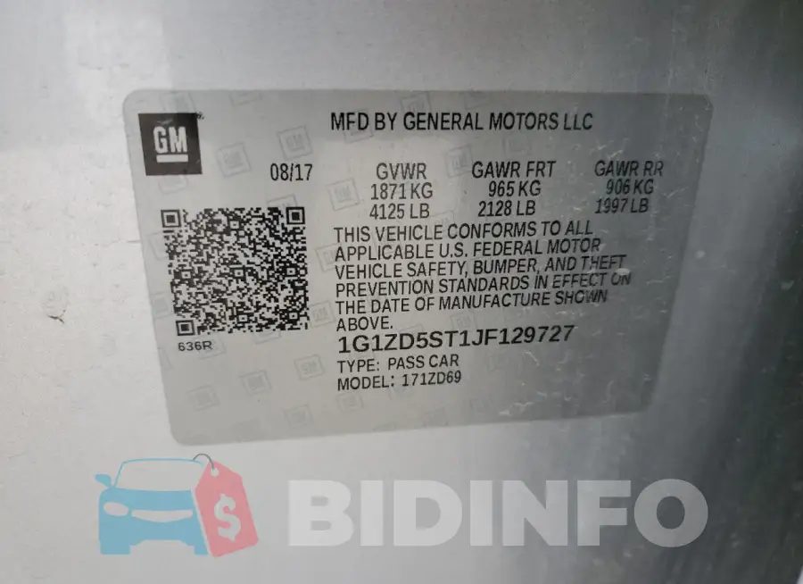 1G1ZD5ST1JF129727 Photo# 12