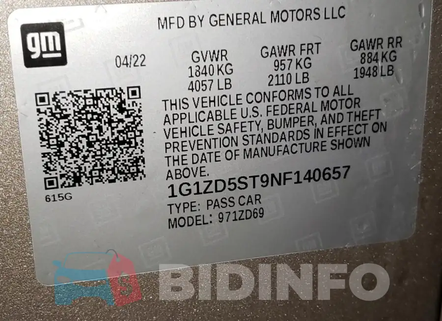 1G1ZD5ST9NF140657 Photo# 12