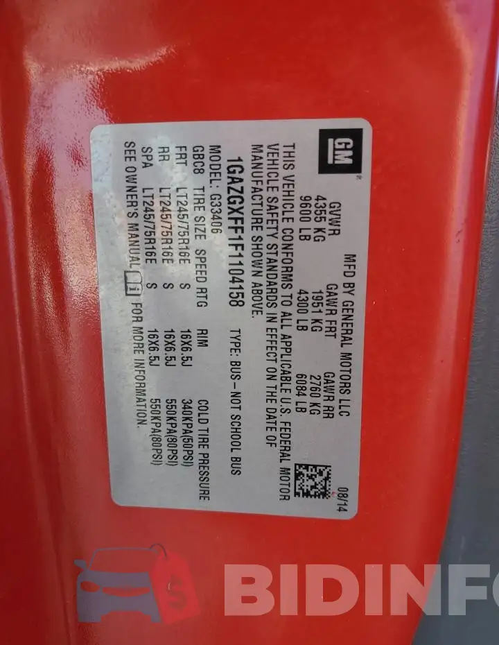 1GAZGXFF1F1104158 Photo# 14