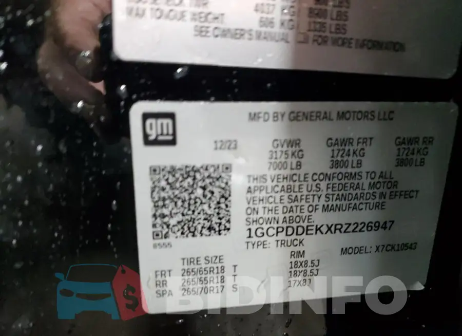 1GCPDDEKXRZ226947 Photo# 12