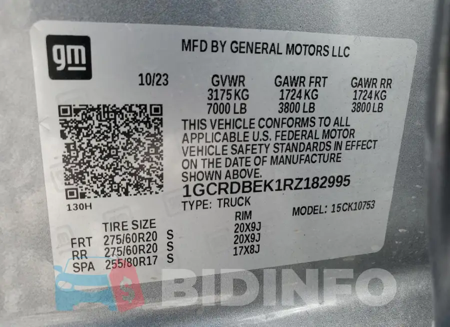 1GCRDBEK1RZ182995 Photo# 13