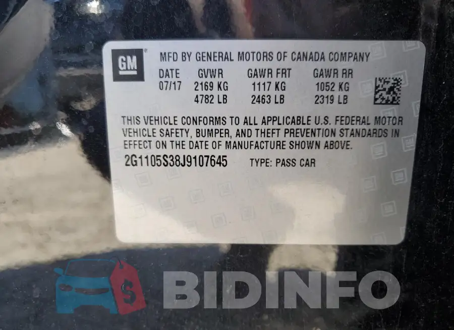 2G1105S38J9107645 Photo# 12