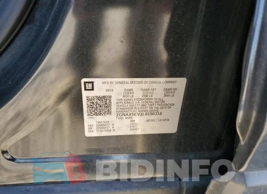 2GNAX5EV1L6150316 Photo# 13